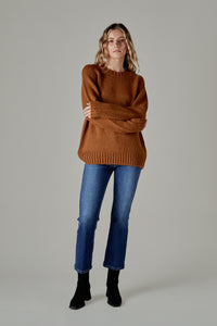 Closed Crewneck Sweater paired with the Closed Hi-Sun Denim and the Vagabond Boot