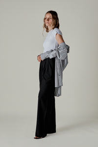 ANINE BING CARRIE PANT IN BLACK TWILL