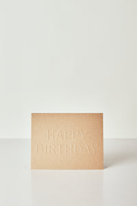 Happy Birthday No. 10: Single Card / Brown